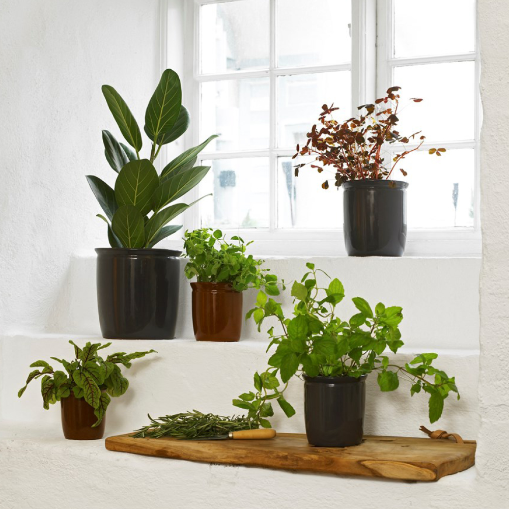 Knabstrup Keramik Syltkruka Ø10,5 cm 0,5L Antracit