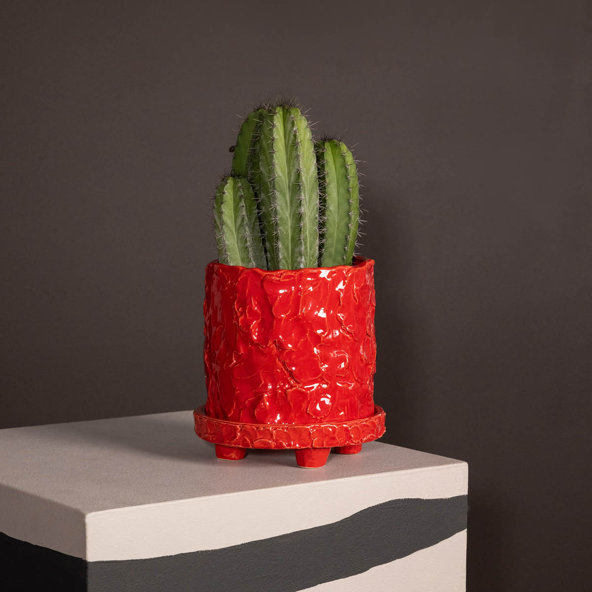 ByOn Muddy S kruka 17,5x18 cm röd