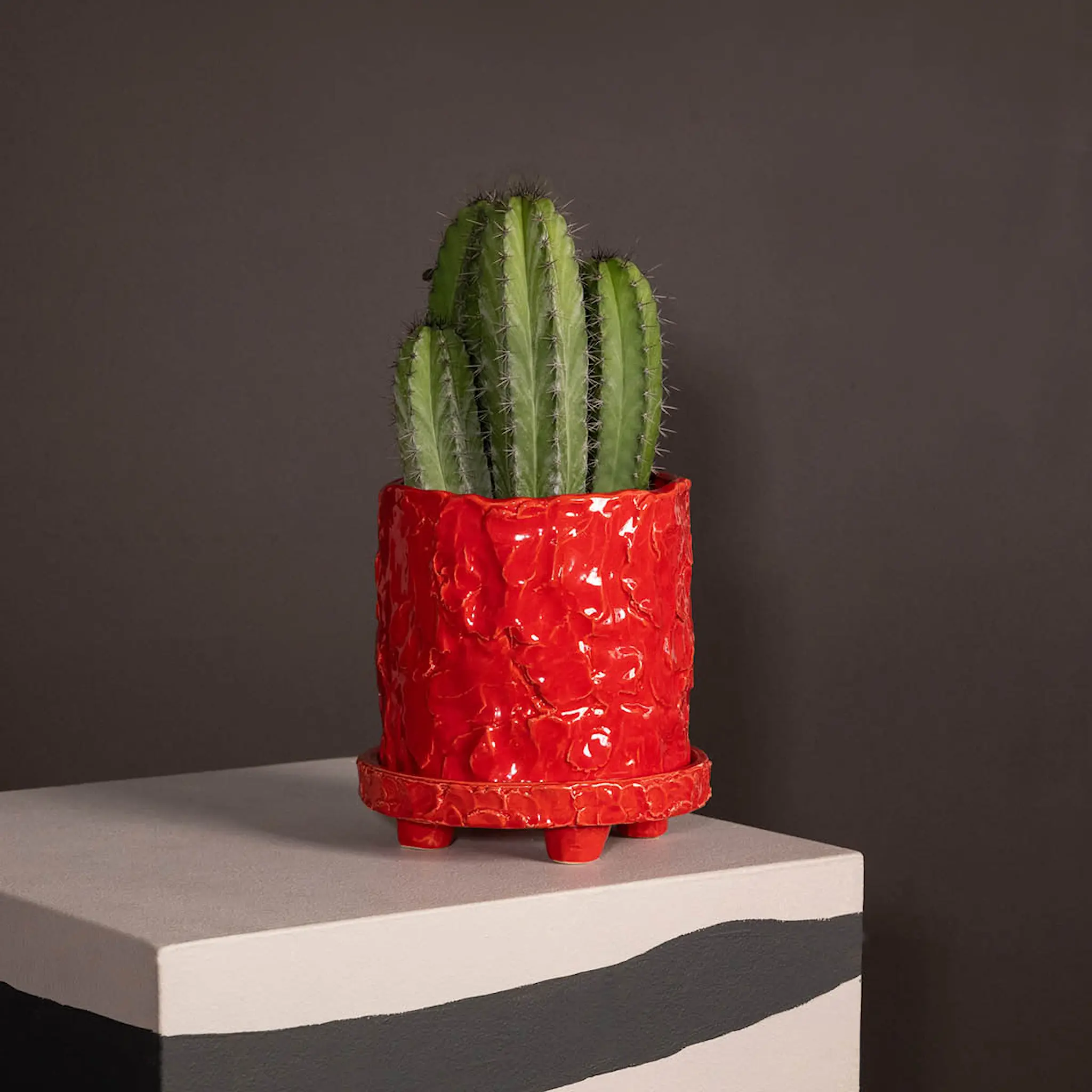 ByOn Muddy krukke S 17,5x18 cm rød