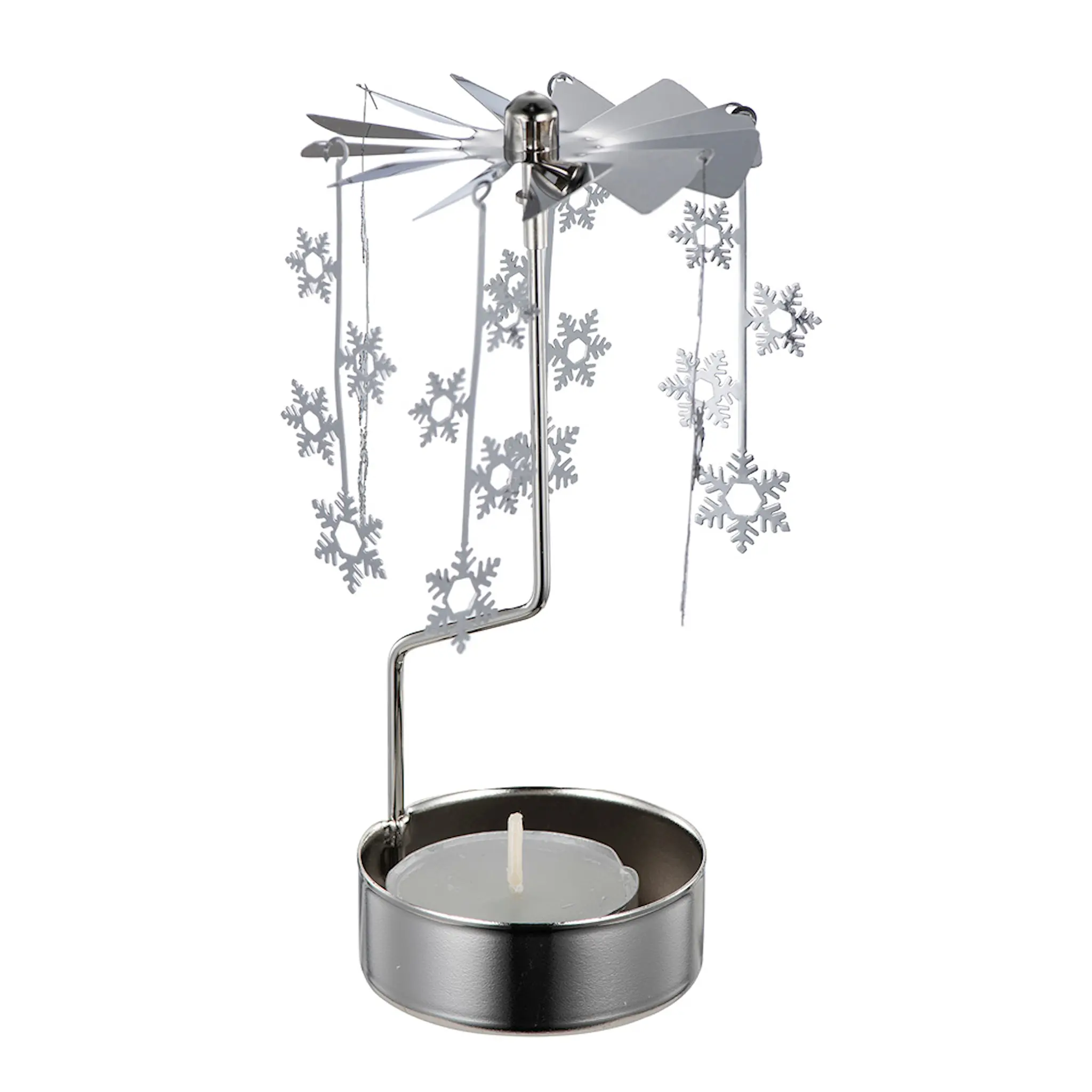 Holmen Istind värmeljushållare änglaspel H13,5 cm silver