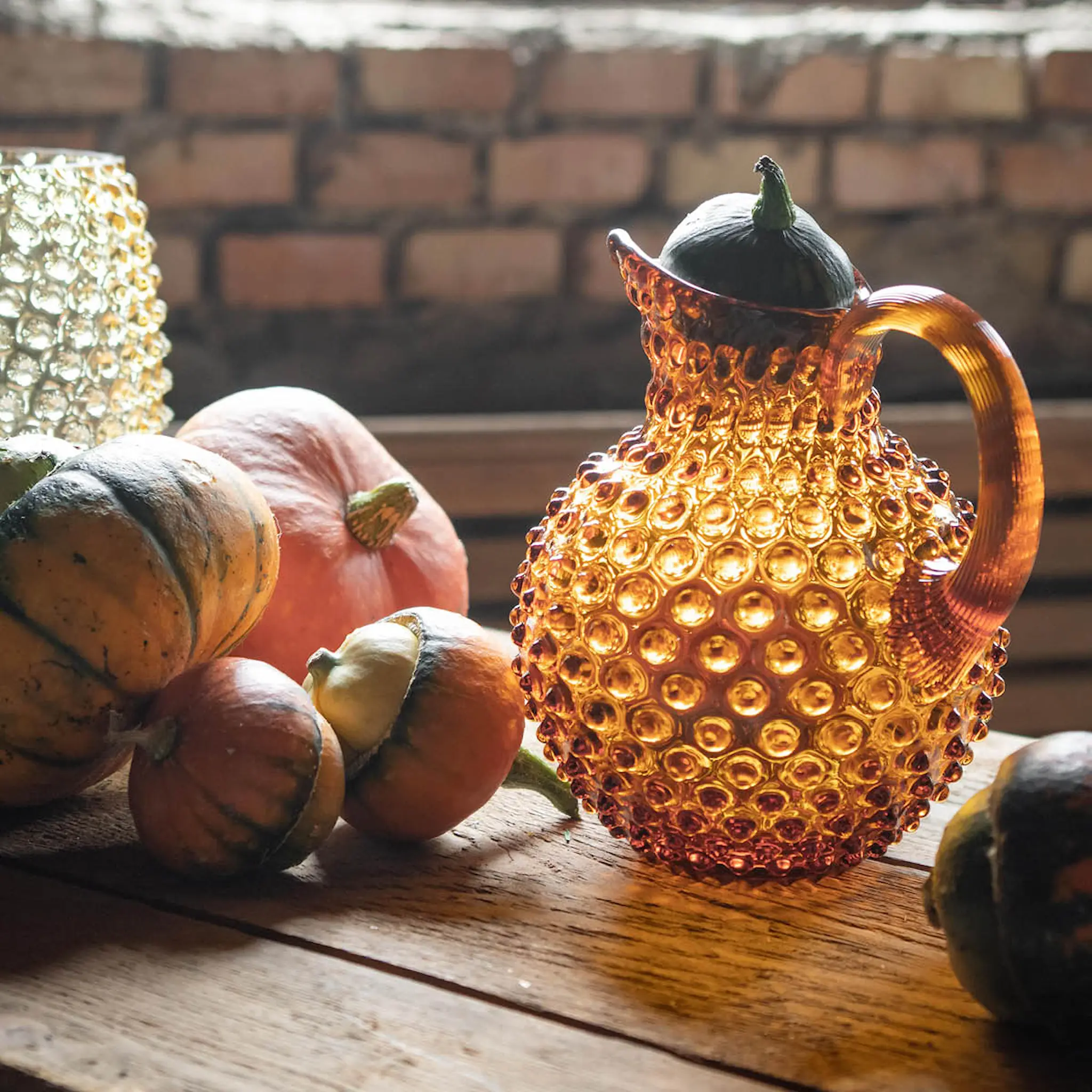 Klimchi Hobnail Karaff 2 L Amber