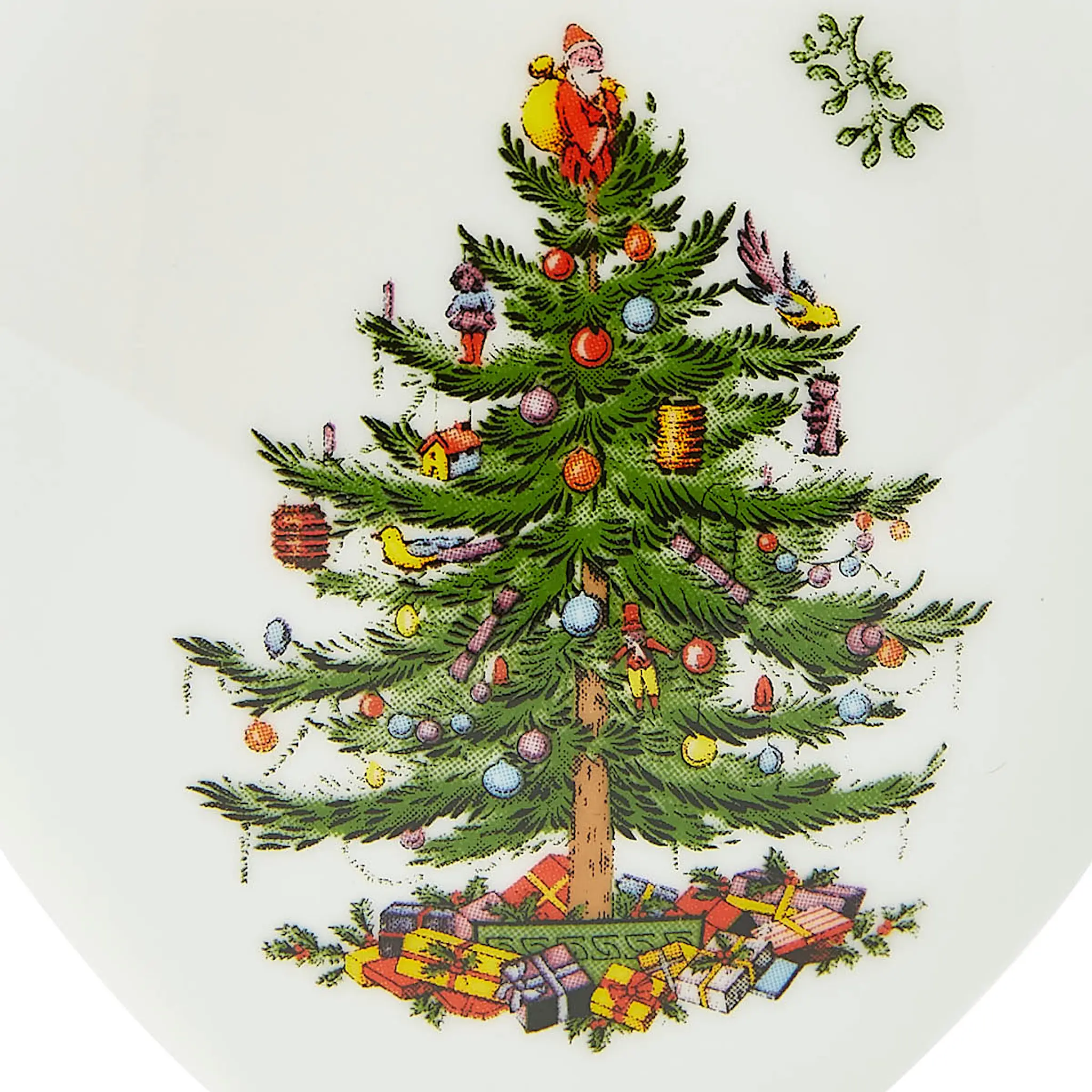 Spode Christmas Tree julgranspynt hjärtformad