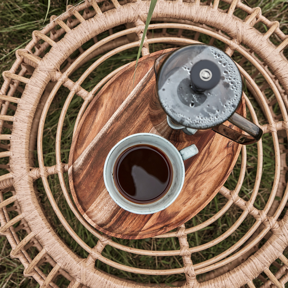 House Doctor Woon Bricka oval 17 cm Akaciaträ