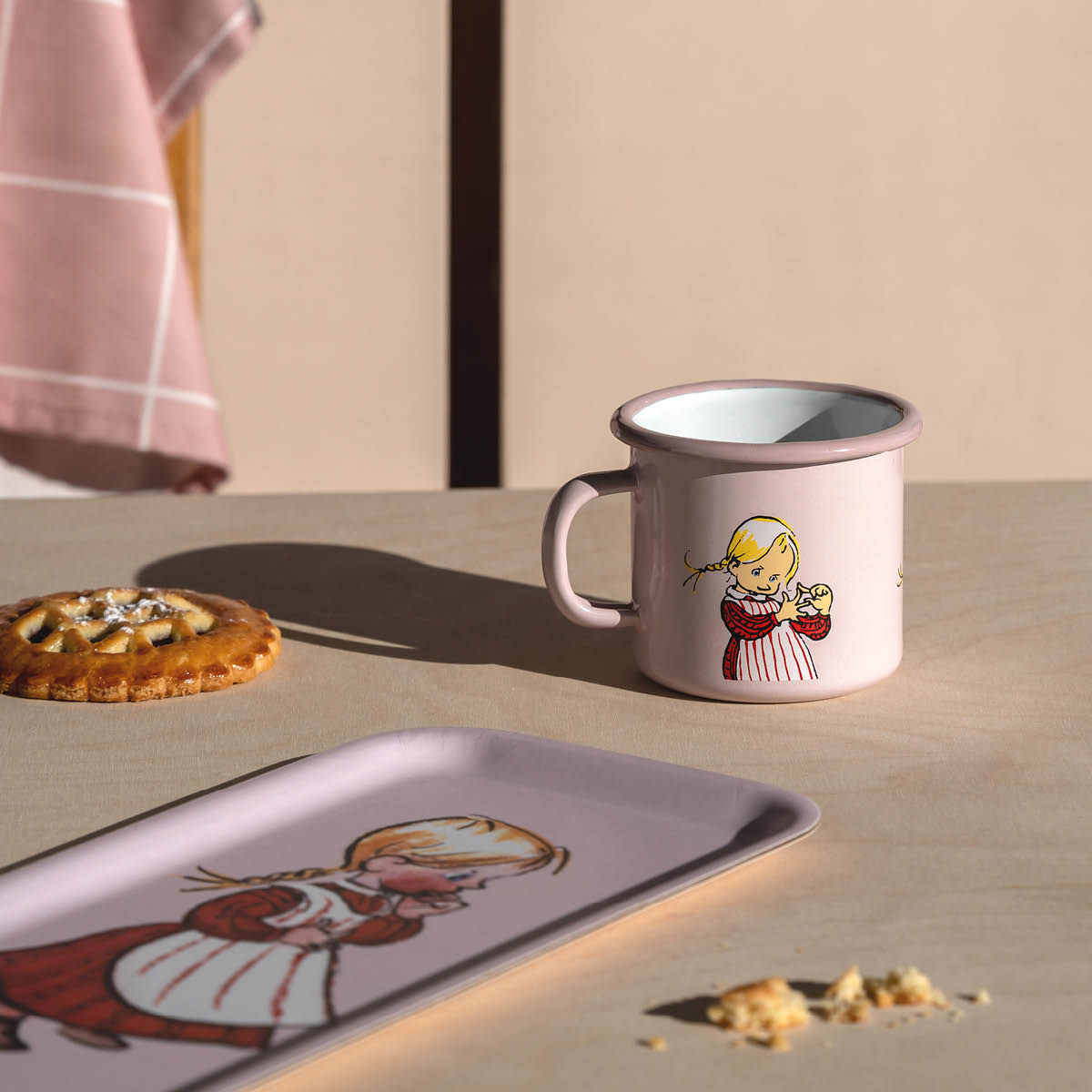 Muurla Eemeli Tarjotin Ida 27x13 cm Vaaleanpunainen