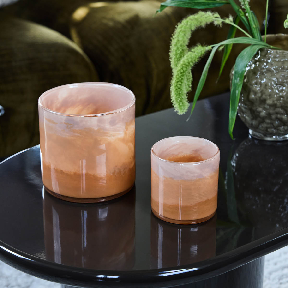 ByOn Calore ljuslykta XS 10 cm aprikos