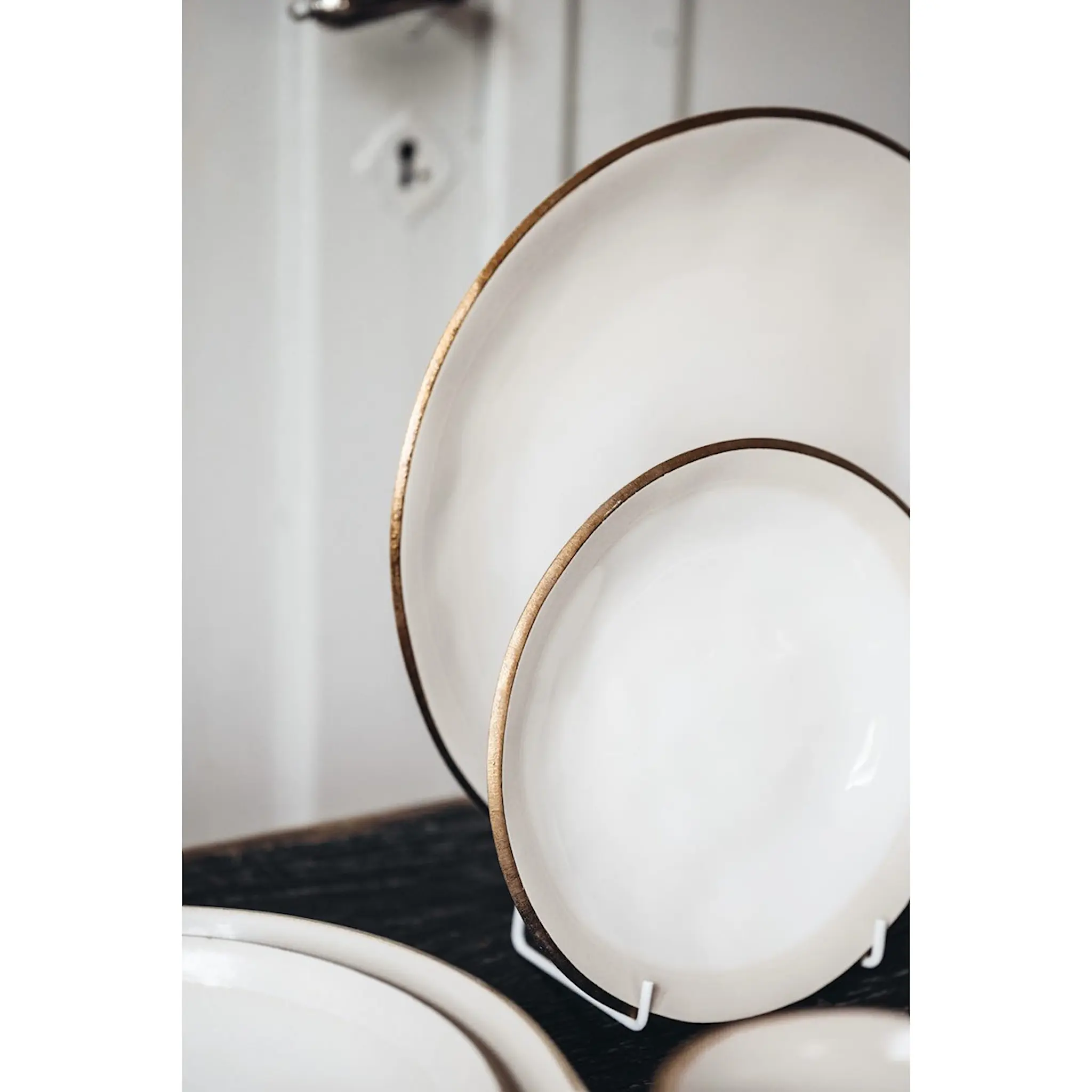 Heirol Heirol x Nosse Djup Tallrik 24 cm Edge Ivory Gold