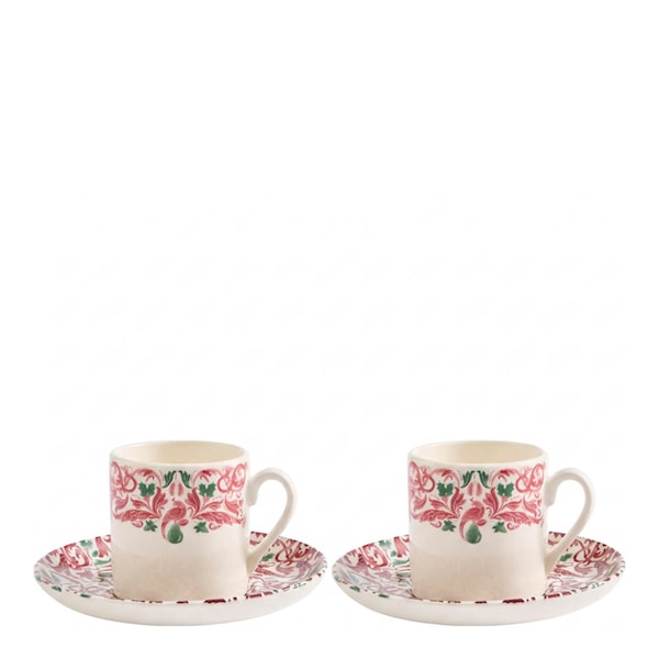 Christmas Tree Yuletide espressokopp med fat 2-pack