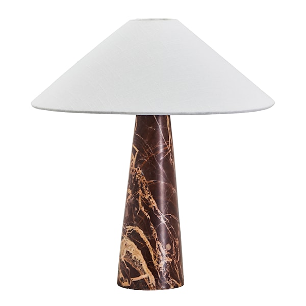 Soffi bordslampa marmor 44,5 cm brun/offwhite