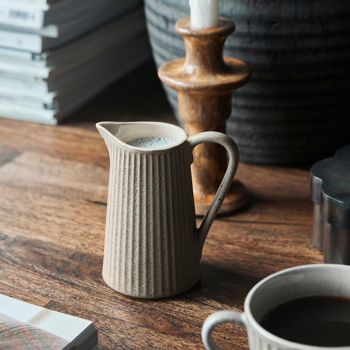 House Doctor Pleat Kaadin 13 cm Harmaa/Ruskea