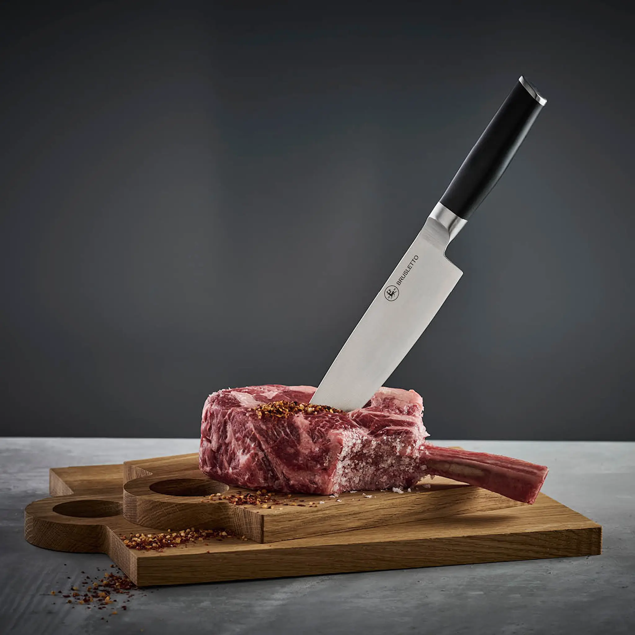Brusletto Kockkniv 22 cm Svart