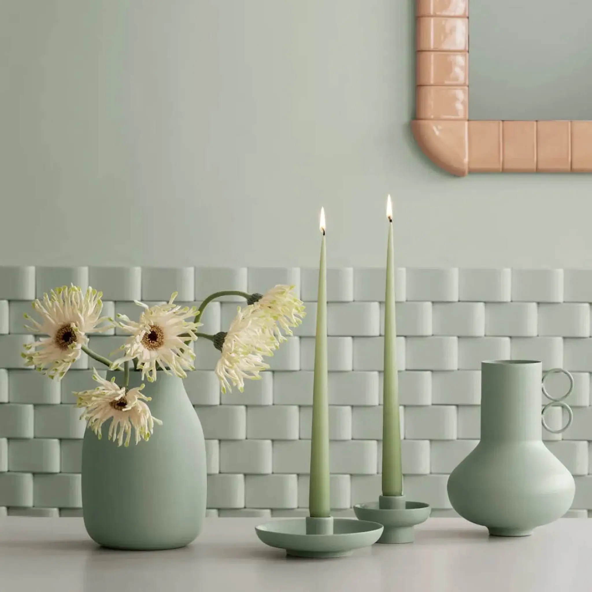 Blomus Vela ljusstake 9 cm grön