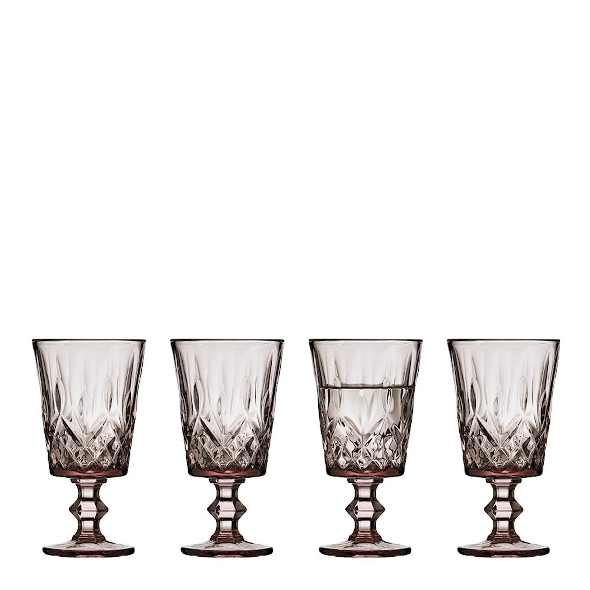 Lyngby Glas Sorrento Vinglas 29 cl 4-pack Rosa