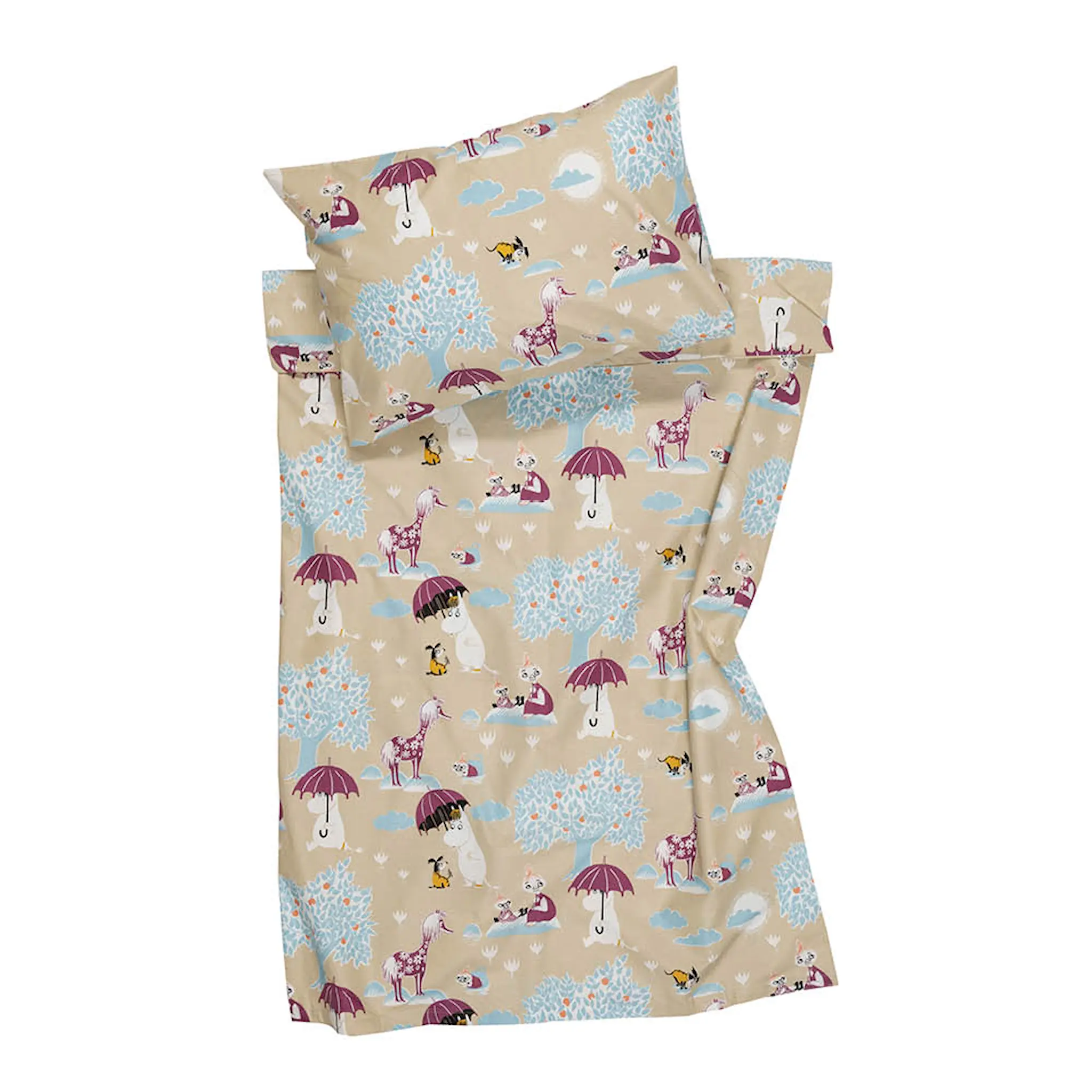 Moomin Arabia Mumin påslakanset 85x125 cm Under paraplyet multi