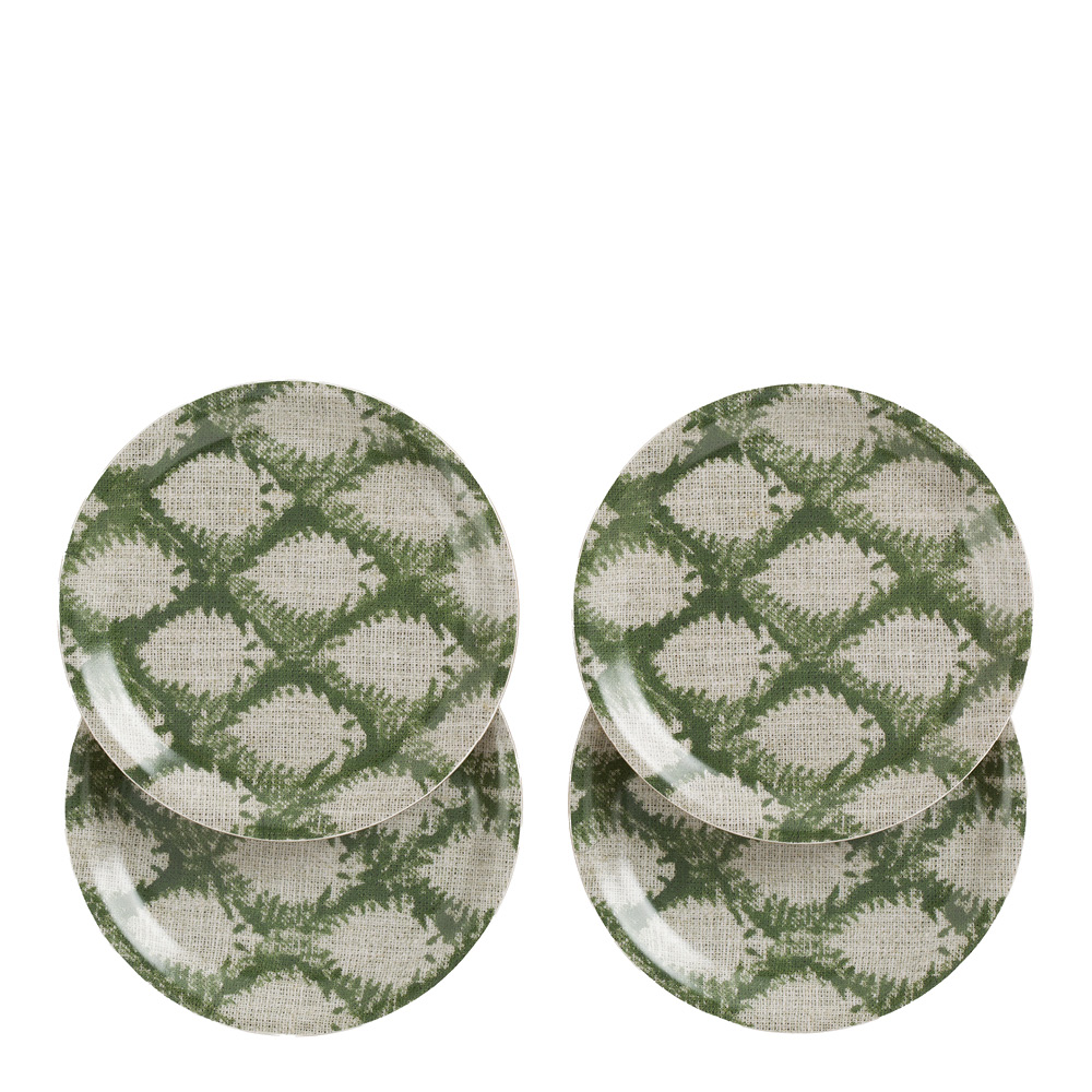 Chamois Cypress glasunderlägg 11 cm 4-pack grön