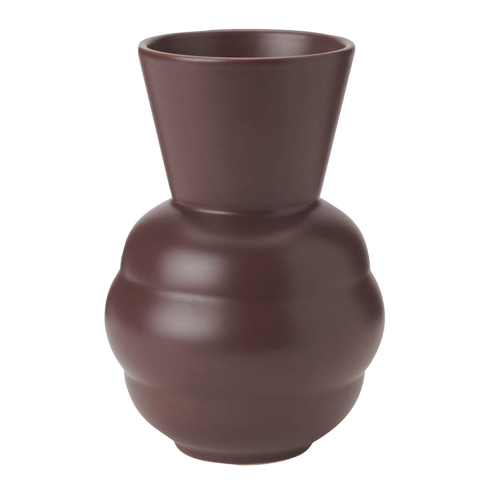 Knabstrup Keramik Tortus Archie vase No1 21 cm bordeaux
