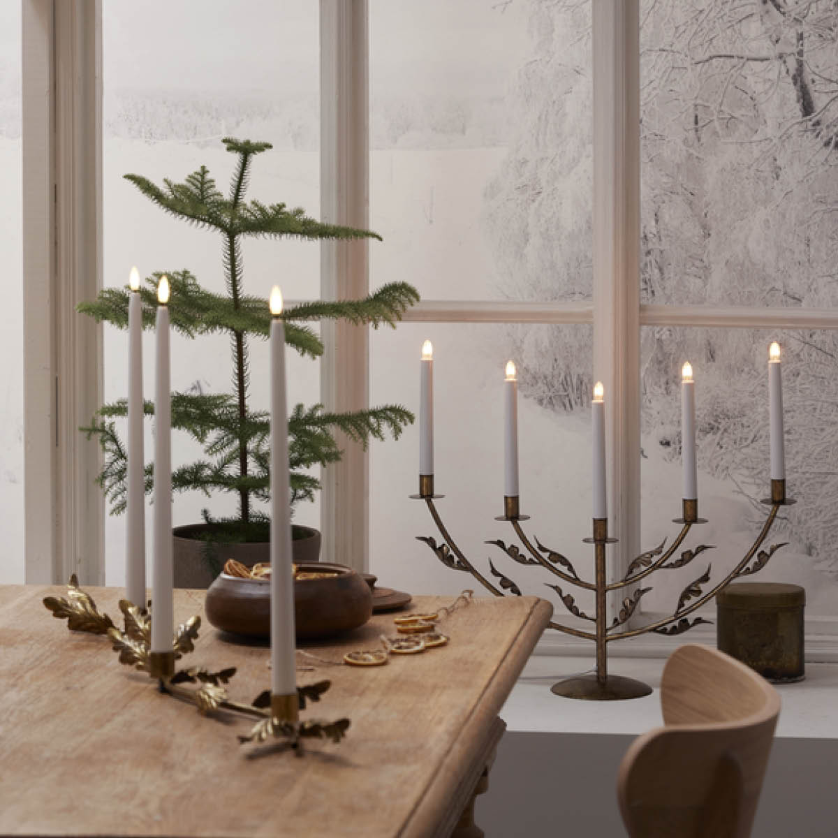 Star Trading Grace adventsstake 5-armad antik mässing