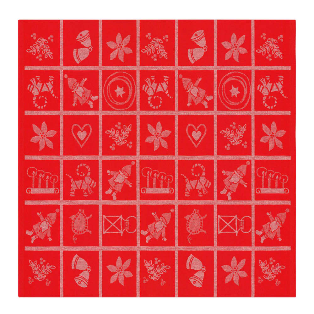 Ekelund - Adventruta Pöytäliina 80x80 cm Punainen