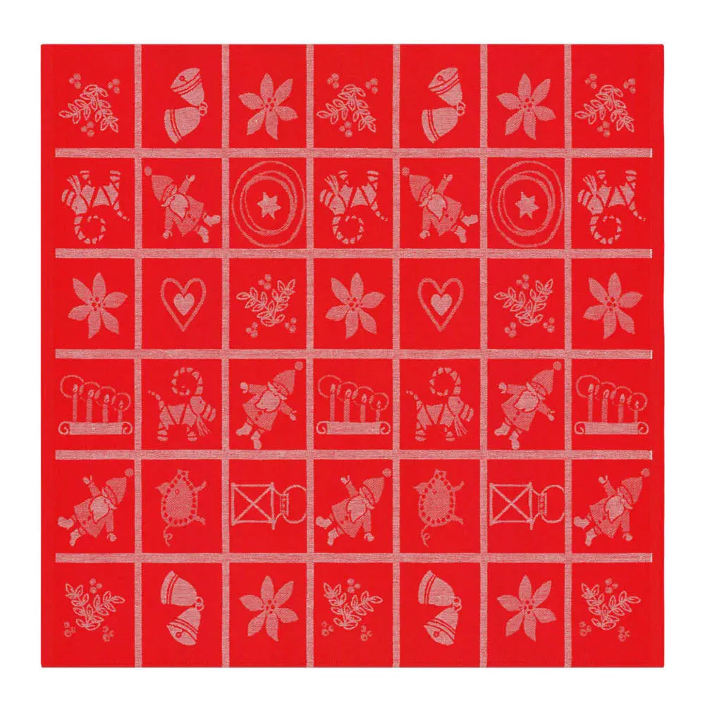 Adventruta duk 80x80 cm rød