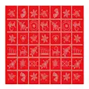 Adventruta bordsduk 80x80 cm röd