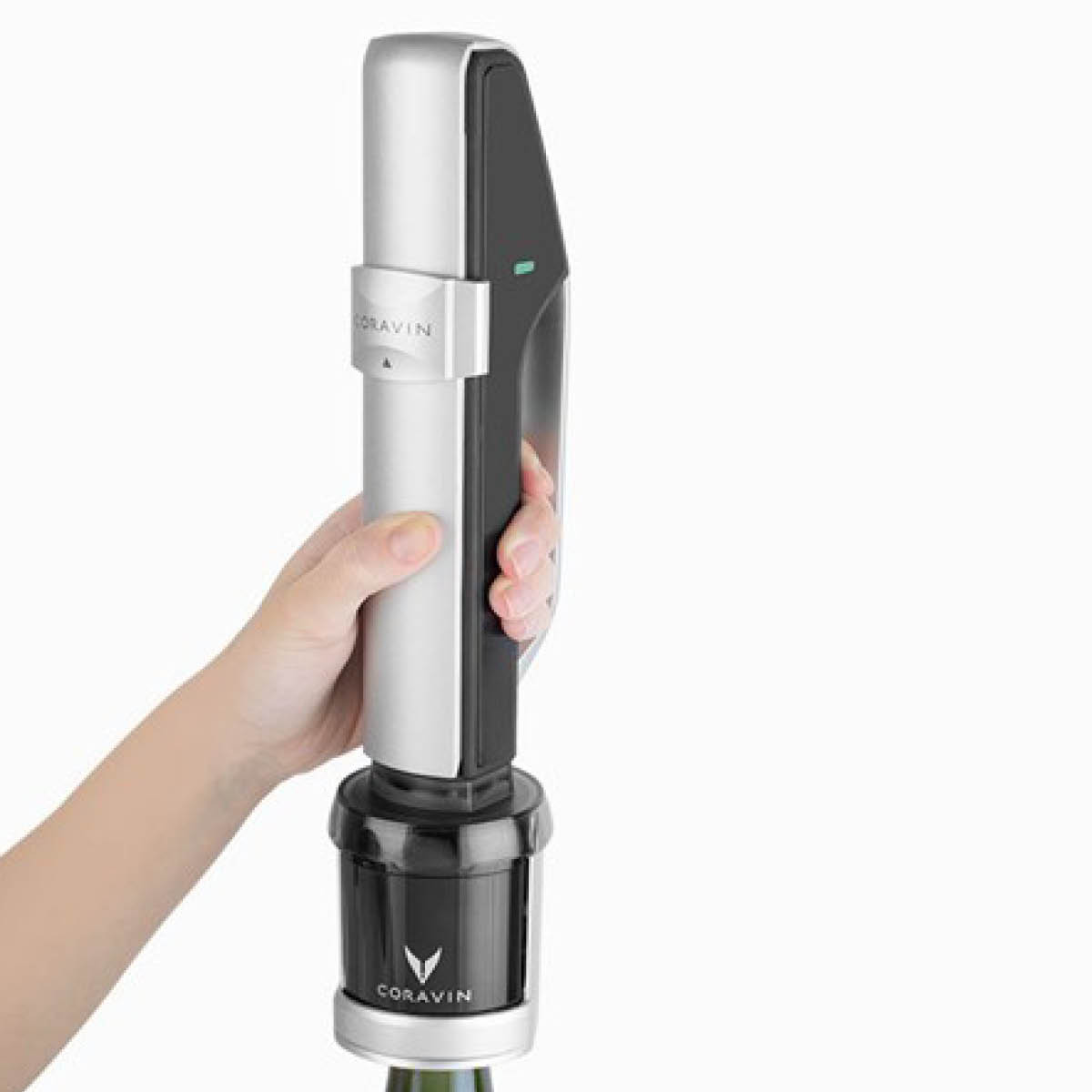 Coravin Sparkling vinbevaringssystem 5 deler sølv