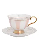 Kopp med fat 22 cl Strisce Rosa/Guld