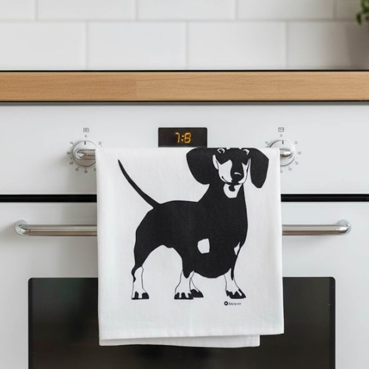 Rotor Design Åke kökshandduk 70x30 cm svart/vit