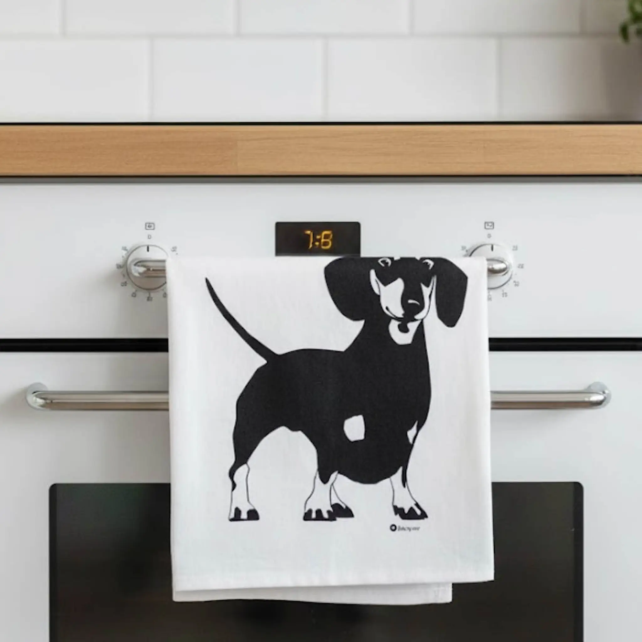 Rotor Design Åke kökshandduk 70x30 cm svart/vit