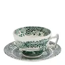 Heritage Green Italian tekopp med fat 20 cl grön/vit
