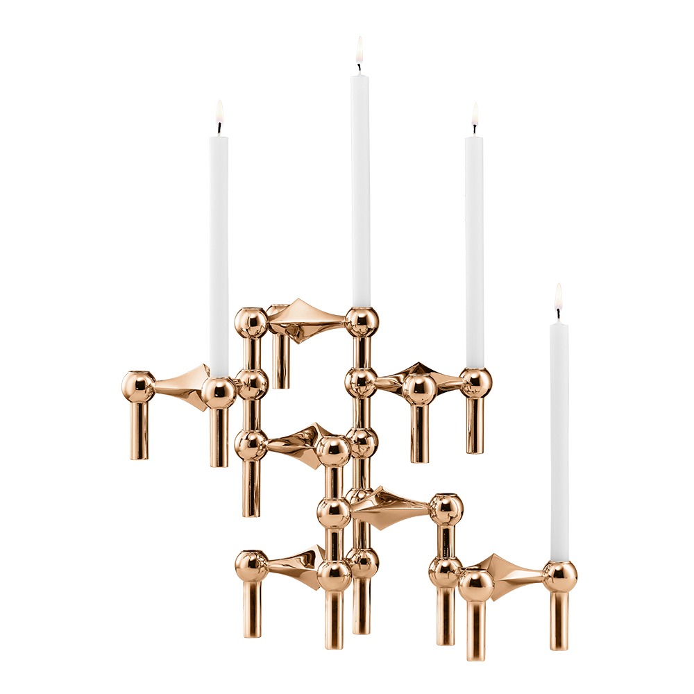 Stoff Nagel Lysestake 11,2x6,5 cm rose gull