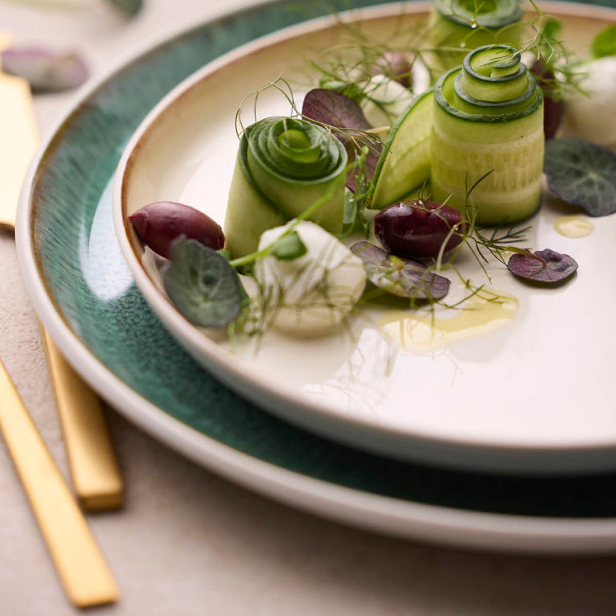 Bitz Gastro tallrik 21 cm vit/gräddvit