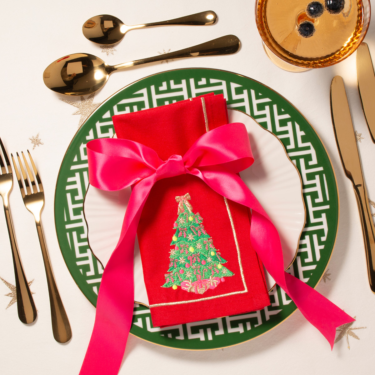 Vondels Santa's Favorites Servetti joulukuusi 45 cm 2 kpl Punainen