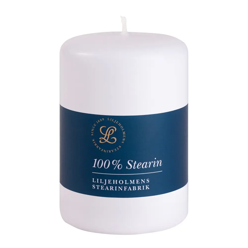 Pöytäkynttilä steariini 6,8x10 cm Valkoinen