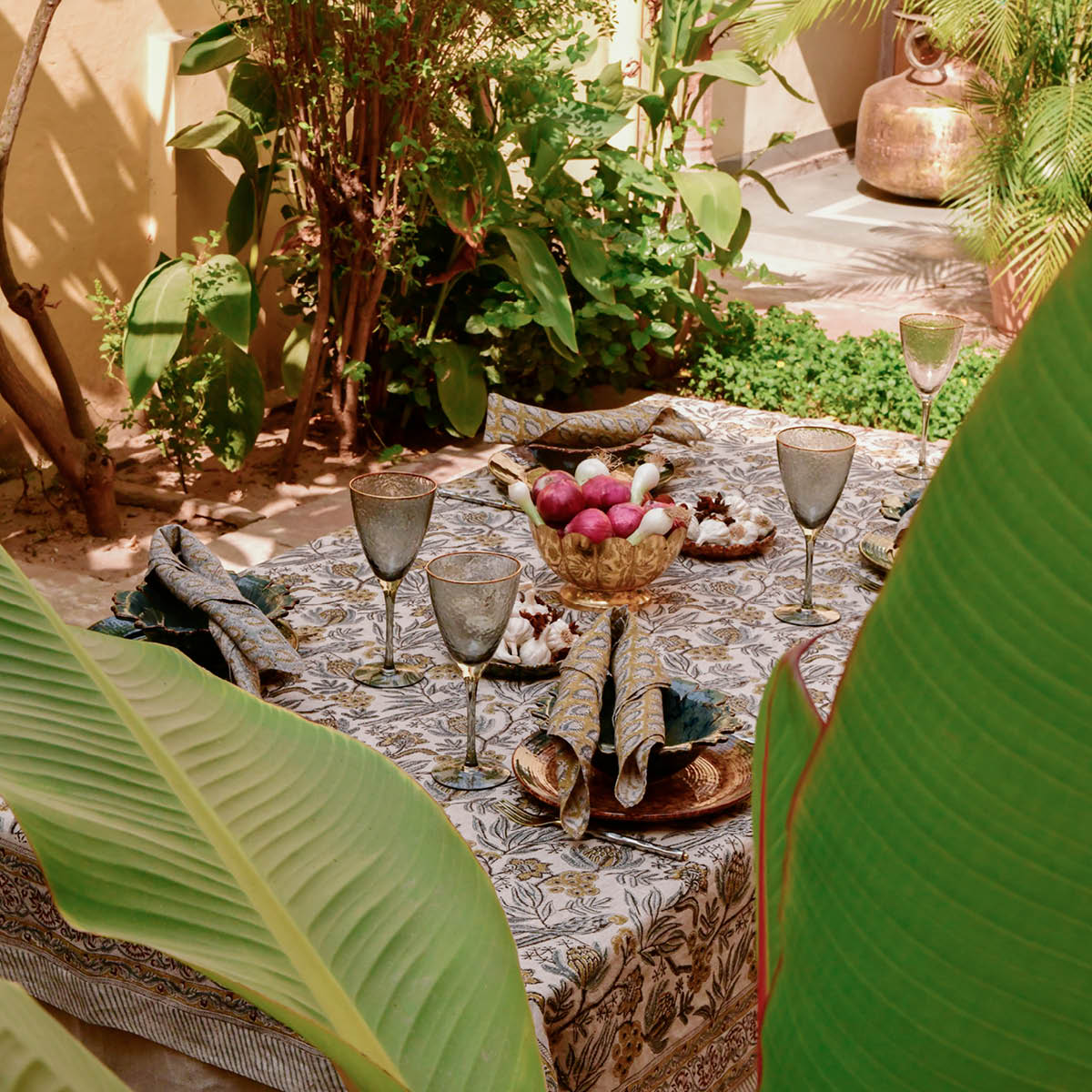 Chamois Cypress Parrot linserviett 50x50 cm 2 stk blå