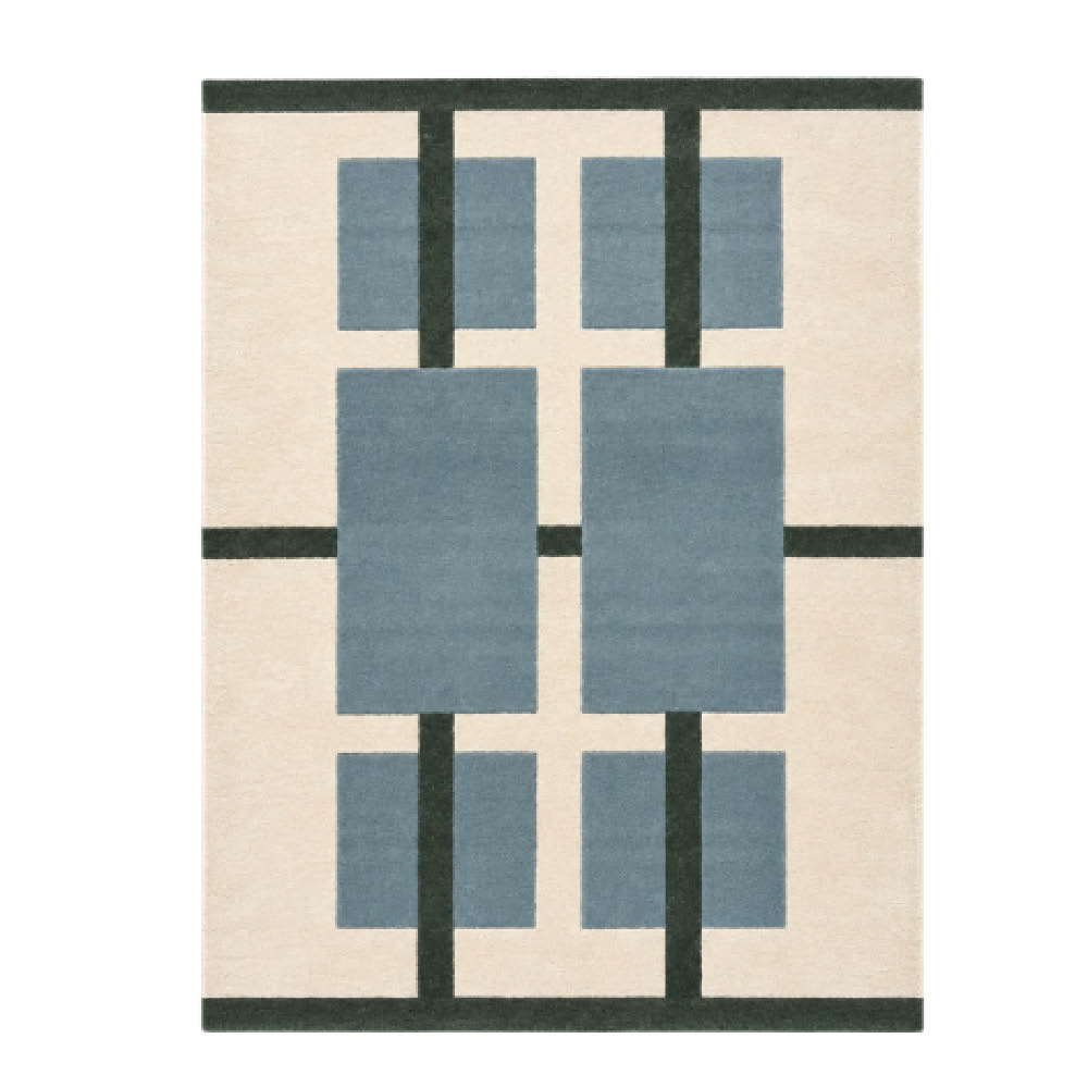 Deco Nord - Aura villamatto 200x300 cm ivory sininen vihreä
