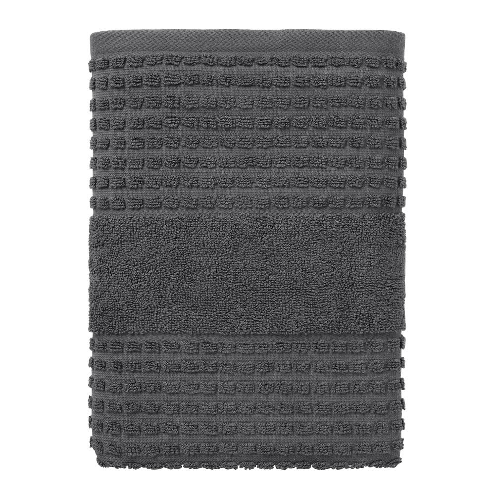 Juna Check Pyyhe 50x100 cm Tummanharmaa