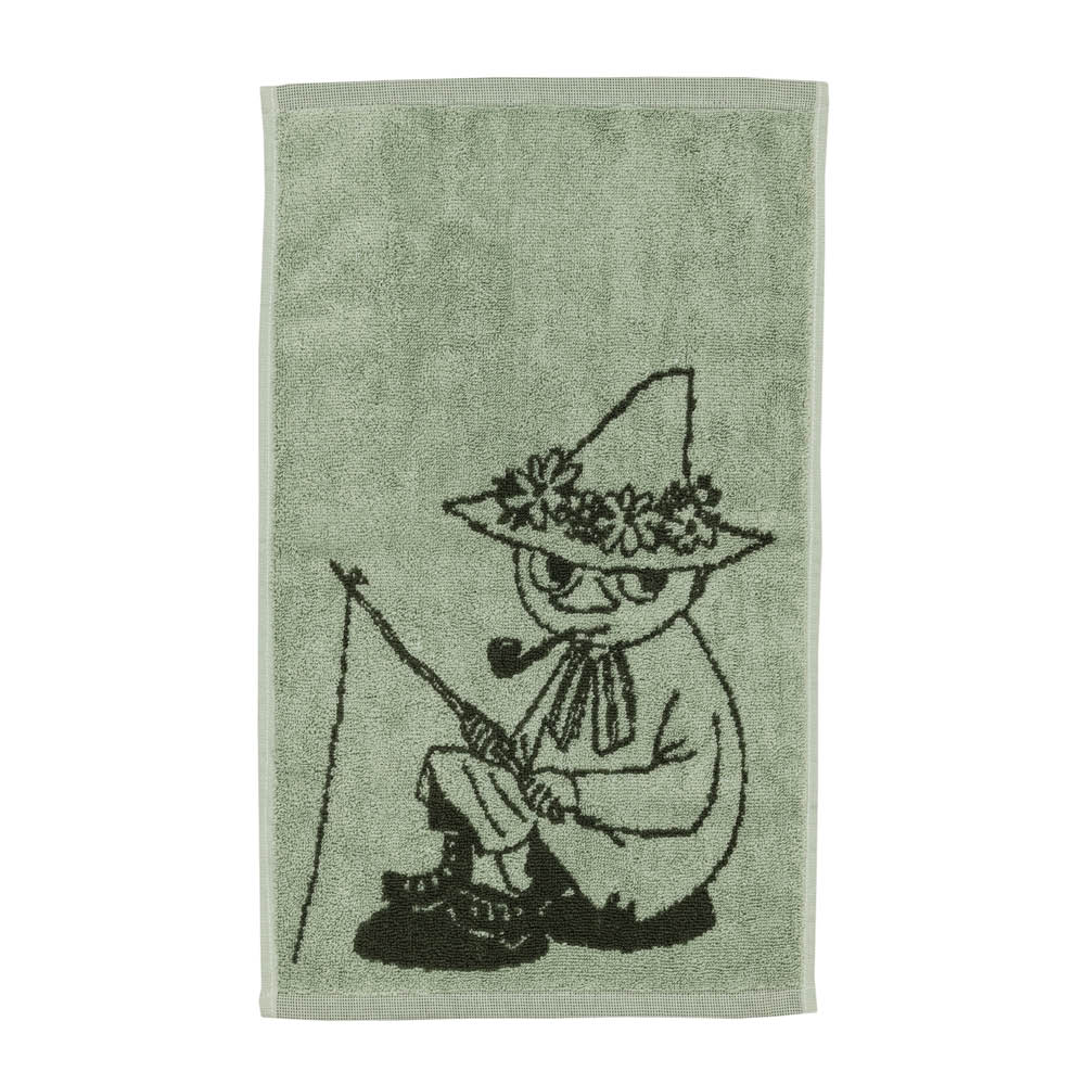 Moomin Arabia - Muumi Käsipyyhe Nuuskamuikkunen 30x50 cm Vihreä