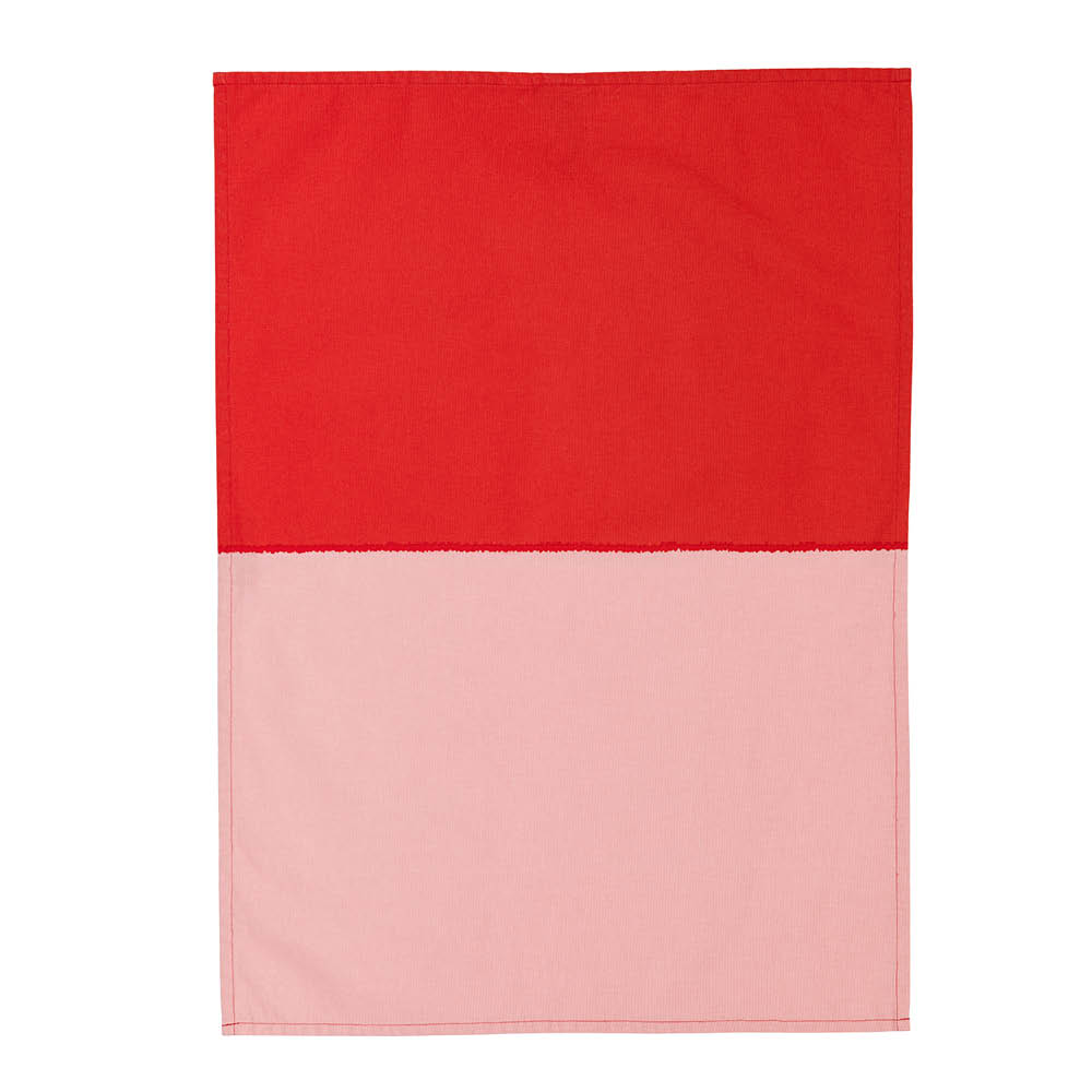 Arabia Vuokko kökshandduk 50x70 cm rosa/röd