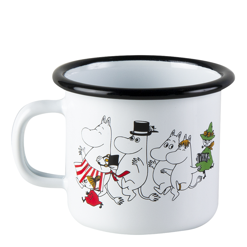 Muurla Mummi emaljekopp 25 cl Mummidalen hvit