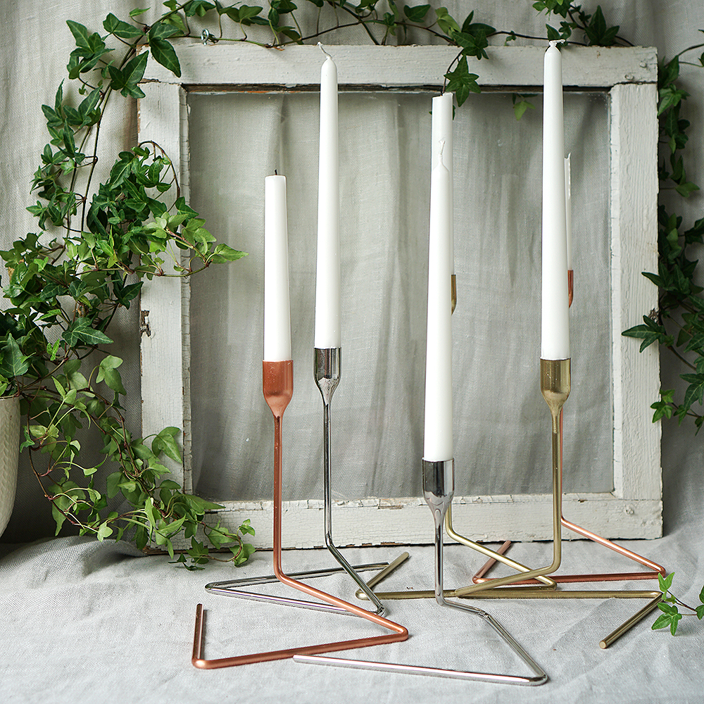 Born in Sweden Puzzle Ljusstake 20 cm Guld