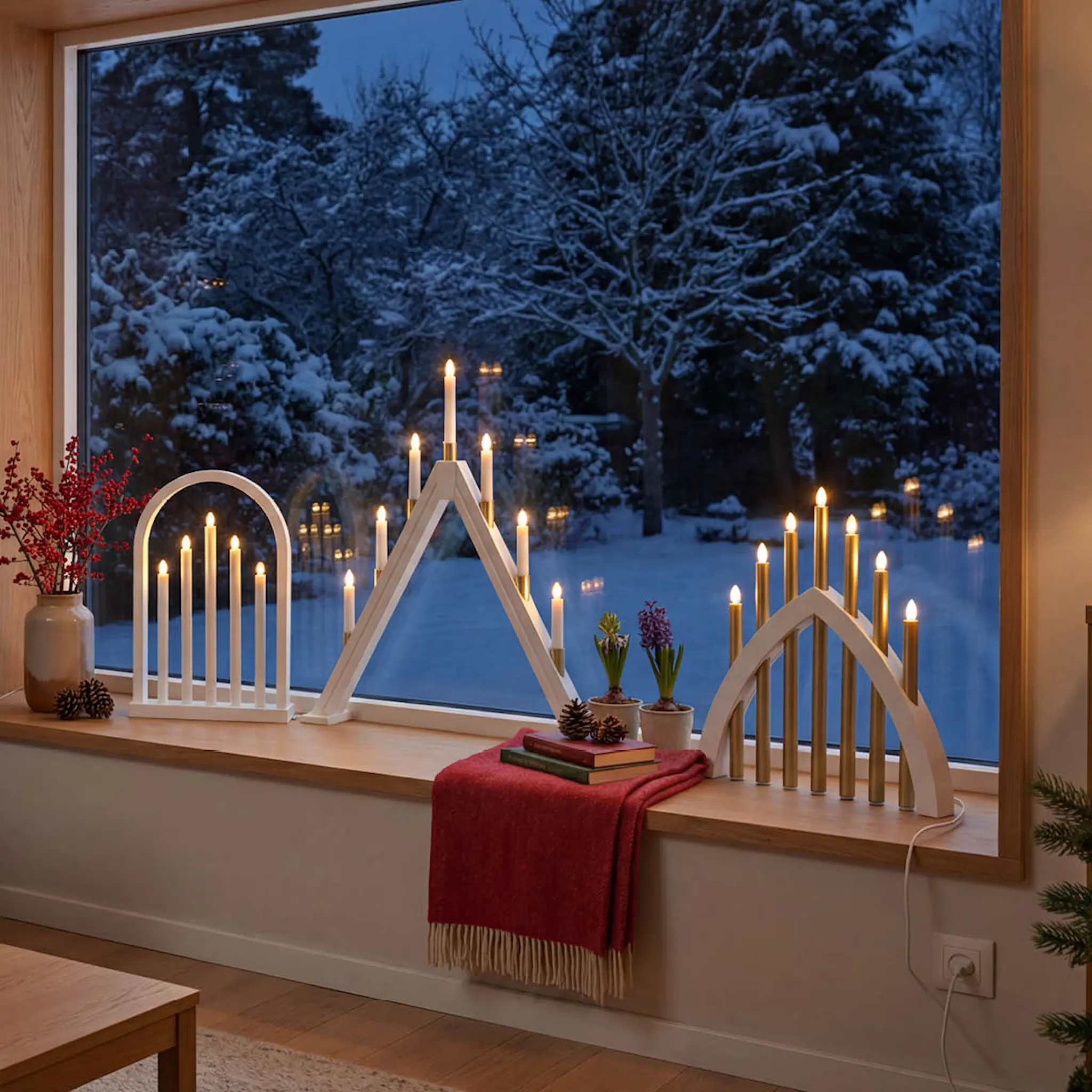 Aneta Lighting Halland adventsstake 59 cm hvit