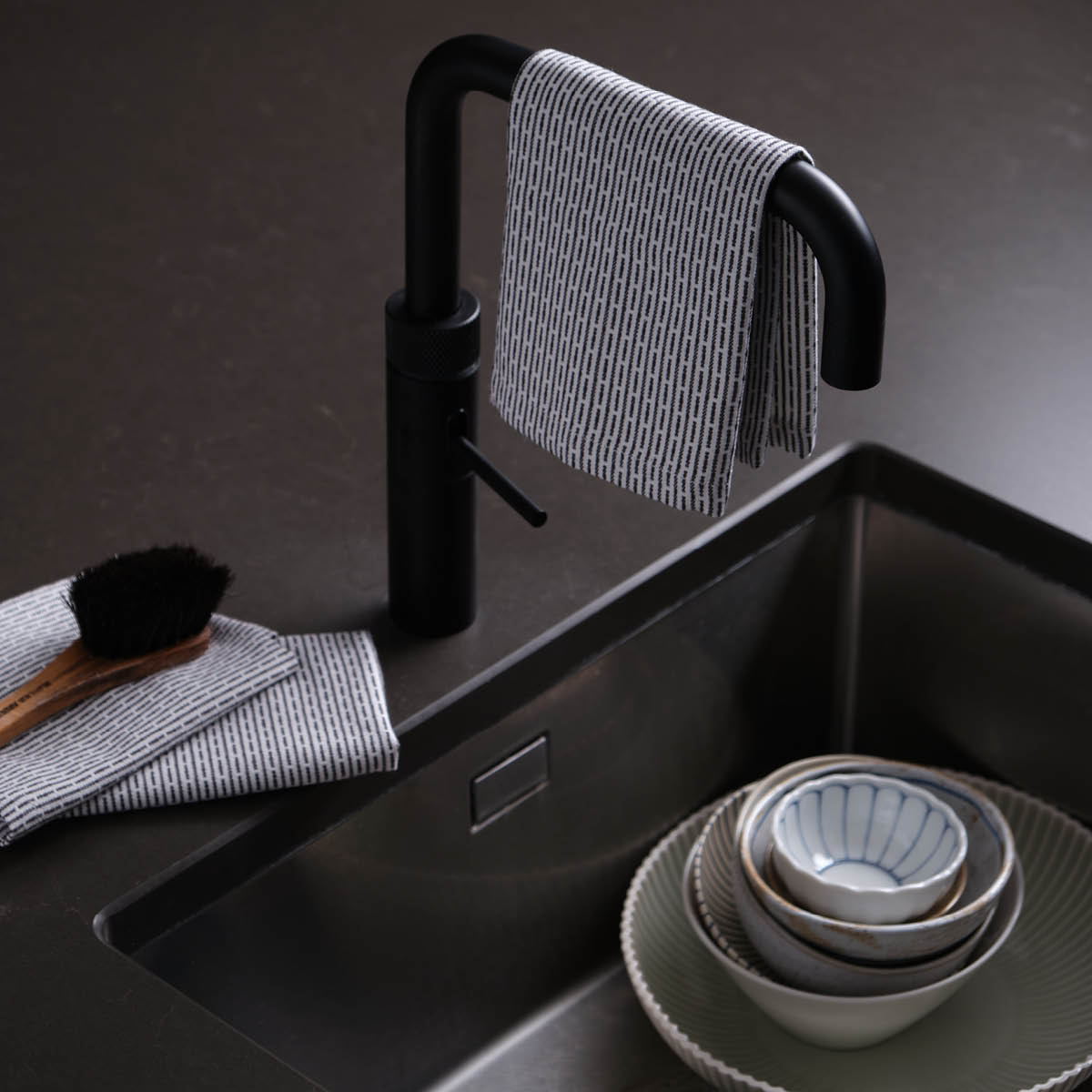 The Organic Company Kjøkkenklut 30x35 cm 3 stk morning grey