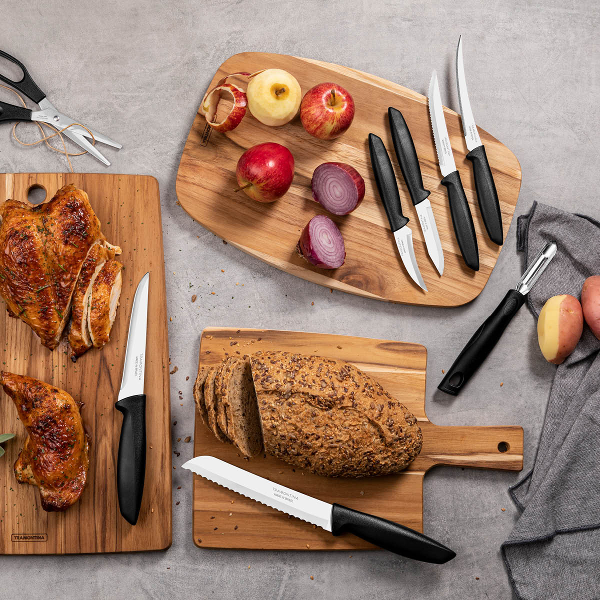 Tramontina Plenus flerbrukskniv 11,5 cm svart