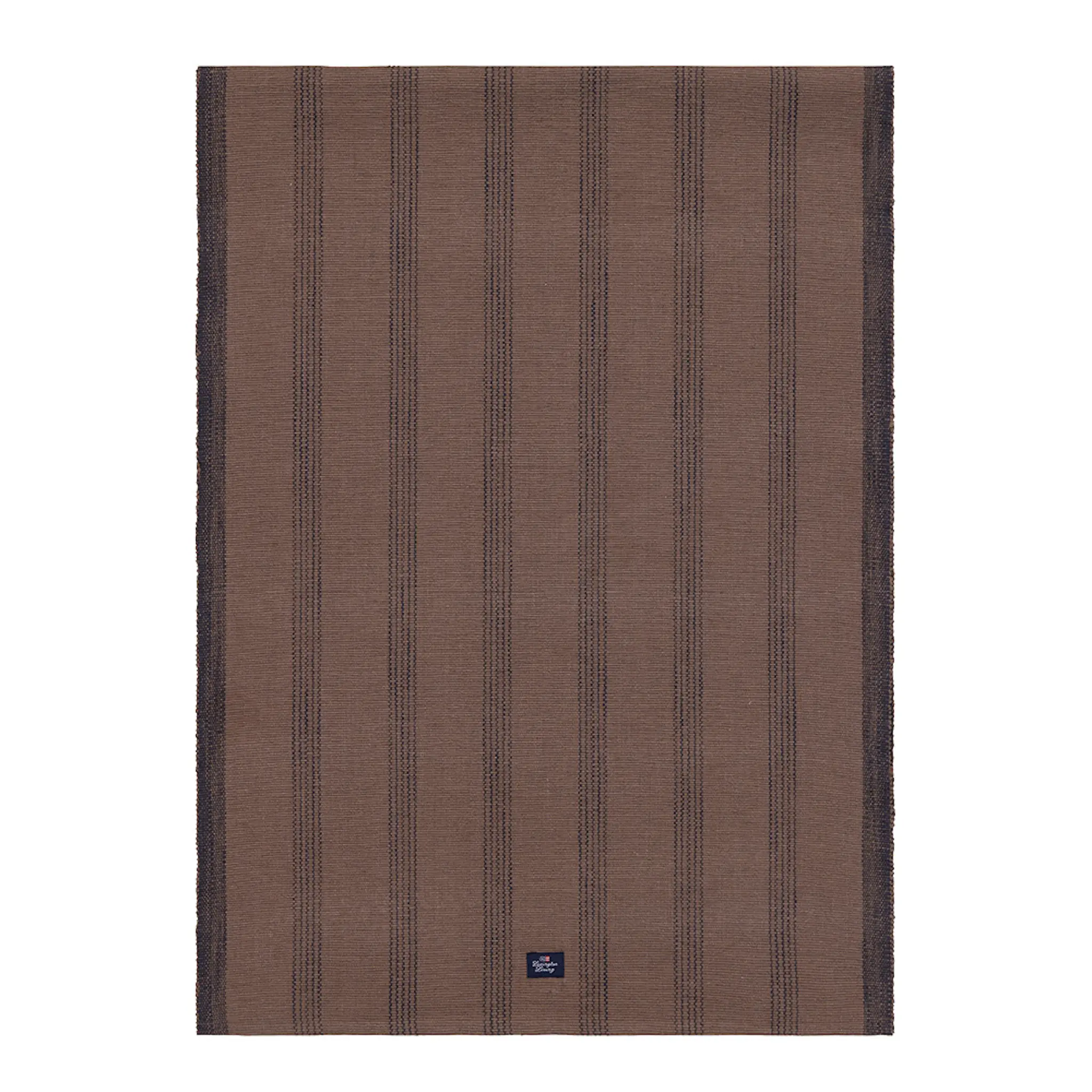 Lexington Randig löpare i bomull 250x50 cm brun/svart