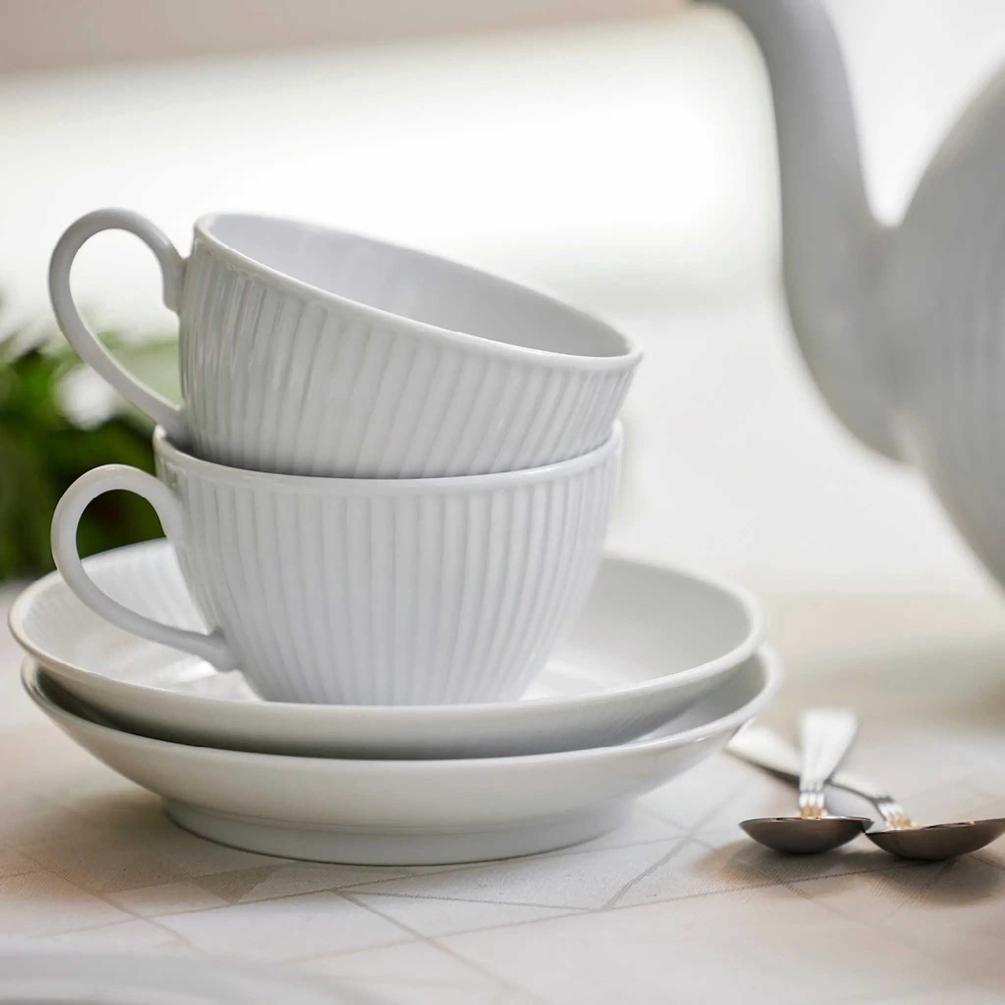 Pillivuyt Plissé skål til kopp 29 cl hvit hover