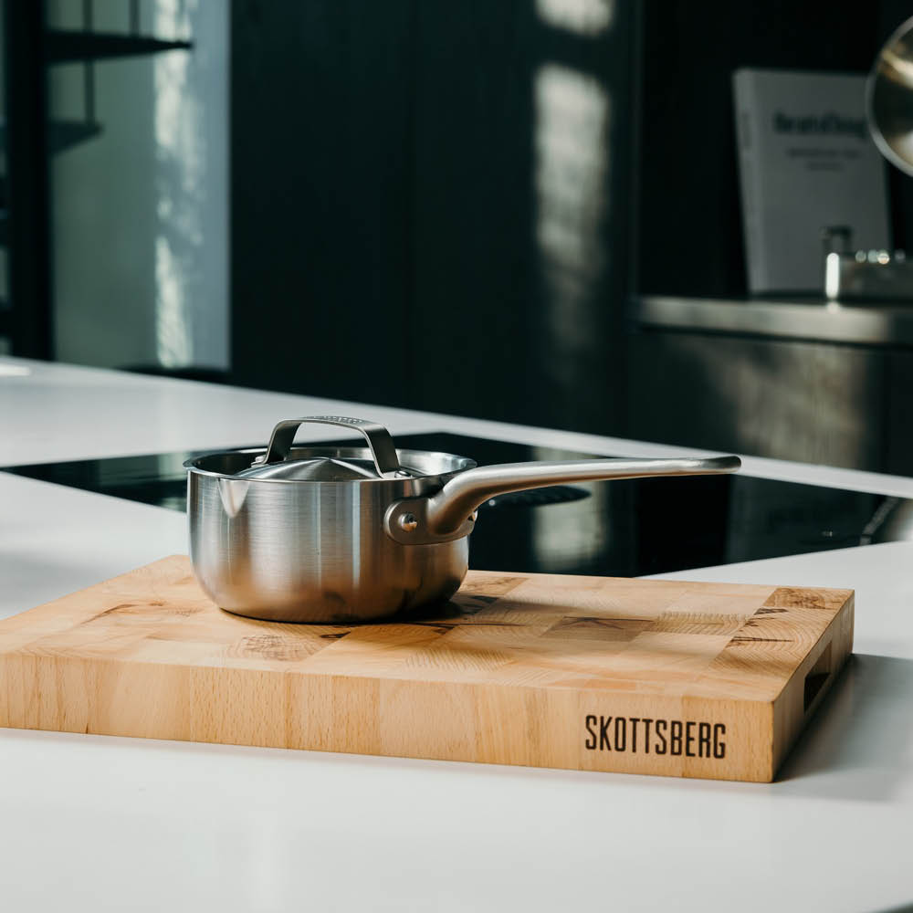 Skottsberg Kastrull med lock 14 cm / 1 L rostfritt stål