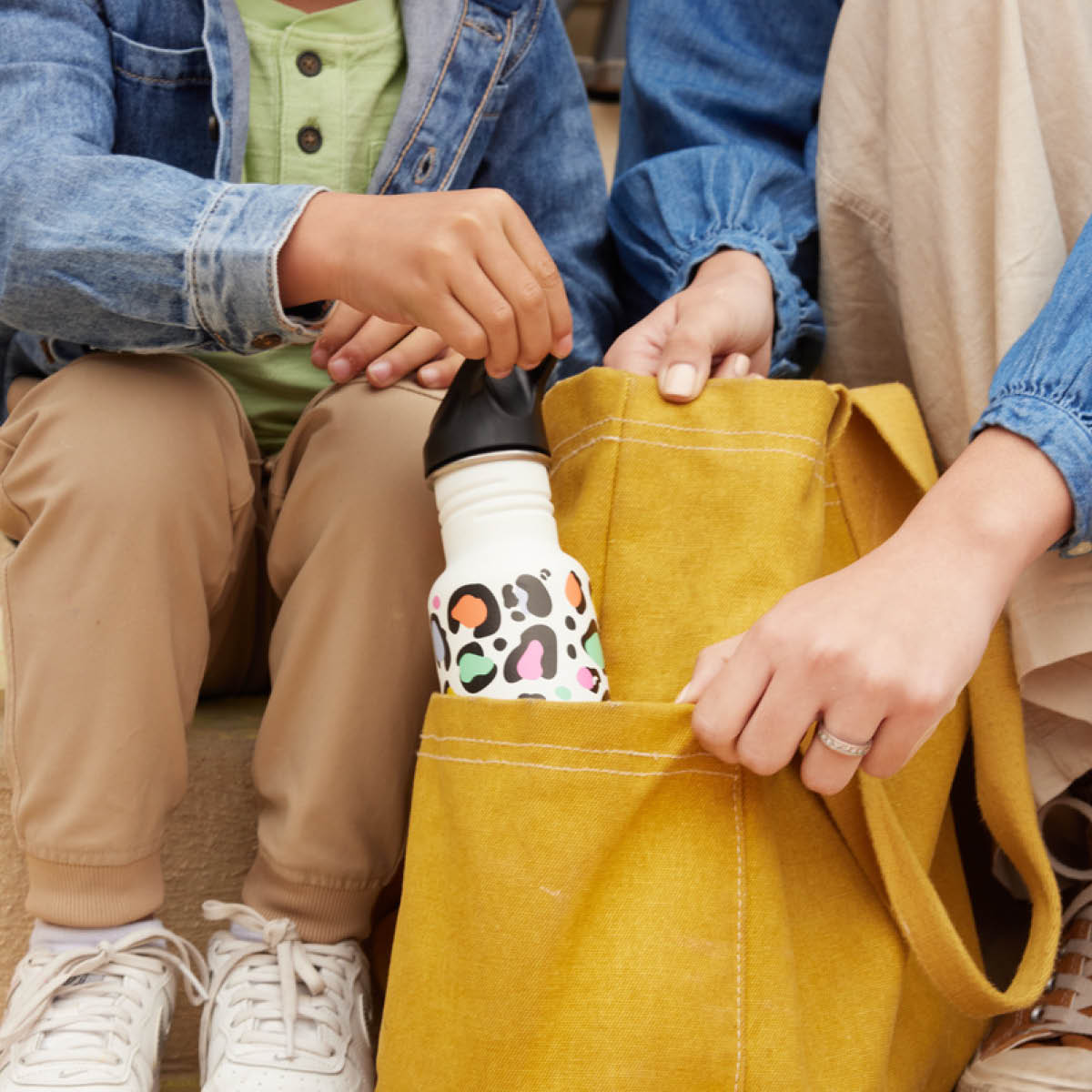 Klean Kanteen Kid Classic Narrow Juomapullo 0,35 L Leopard Print