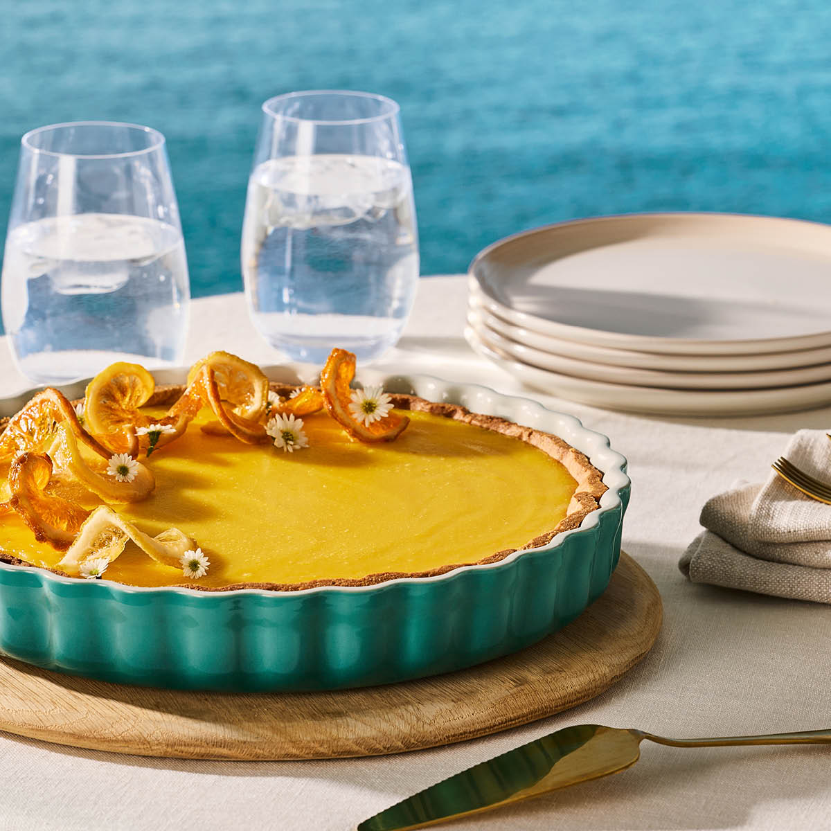 Le Creuset Pajform 28 cm Bleu Riviera