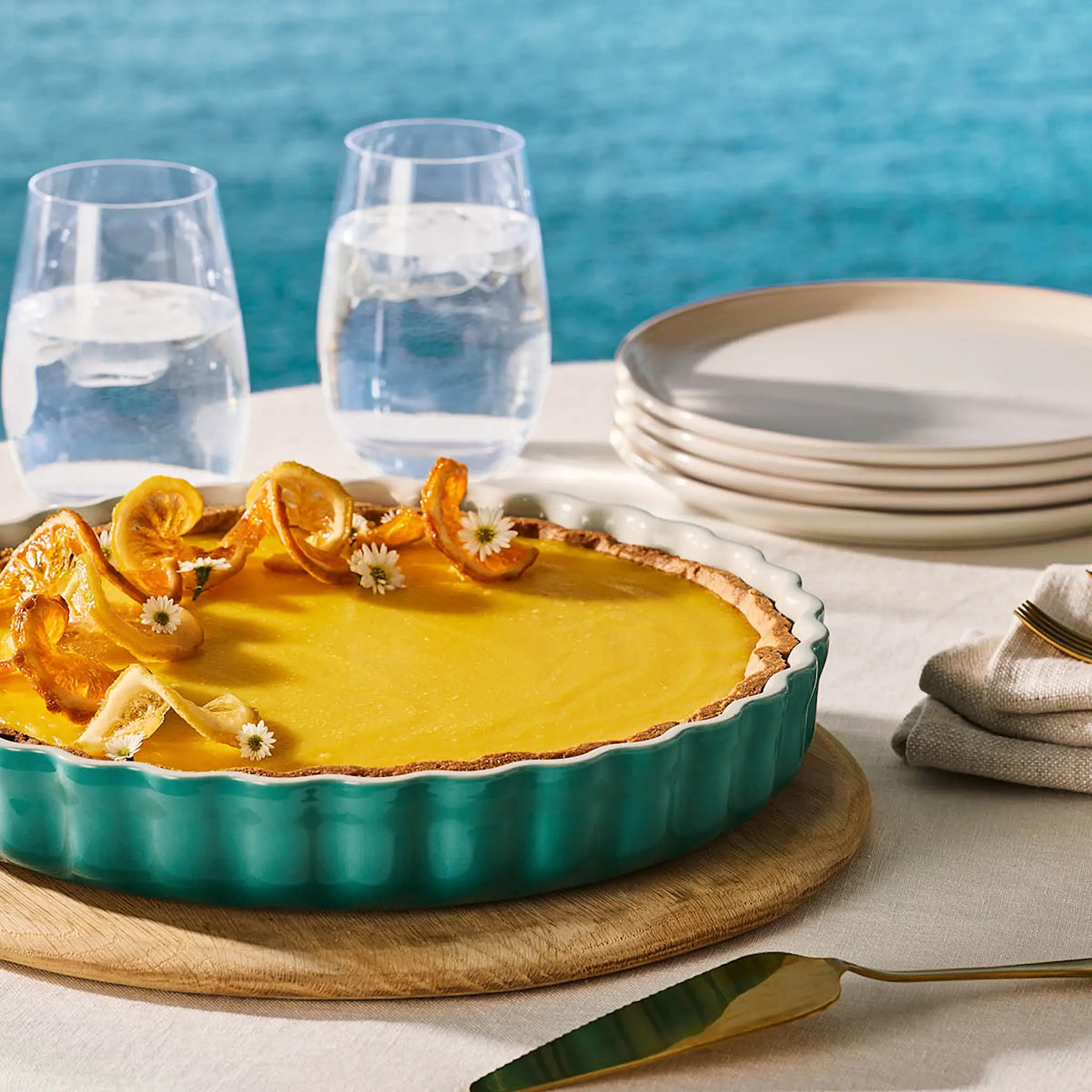 Le Creuset Pajform 28 cm Bleu Riviera