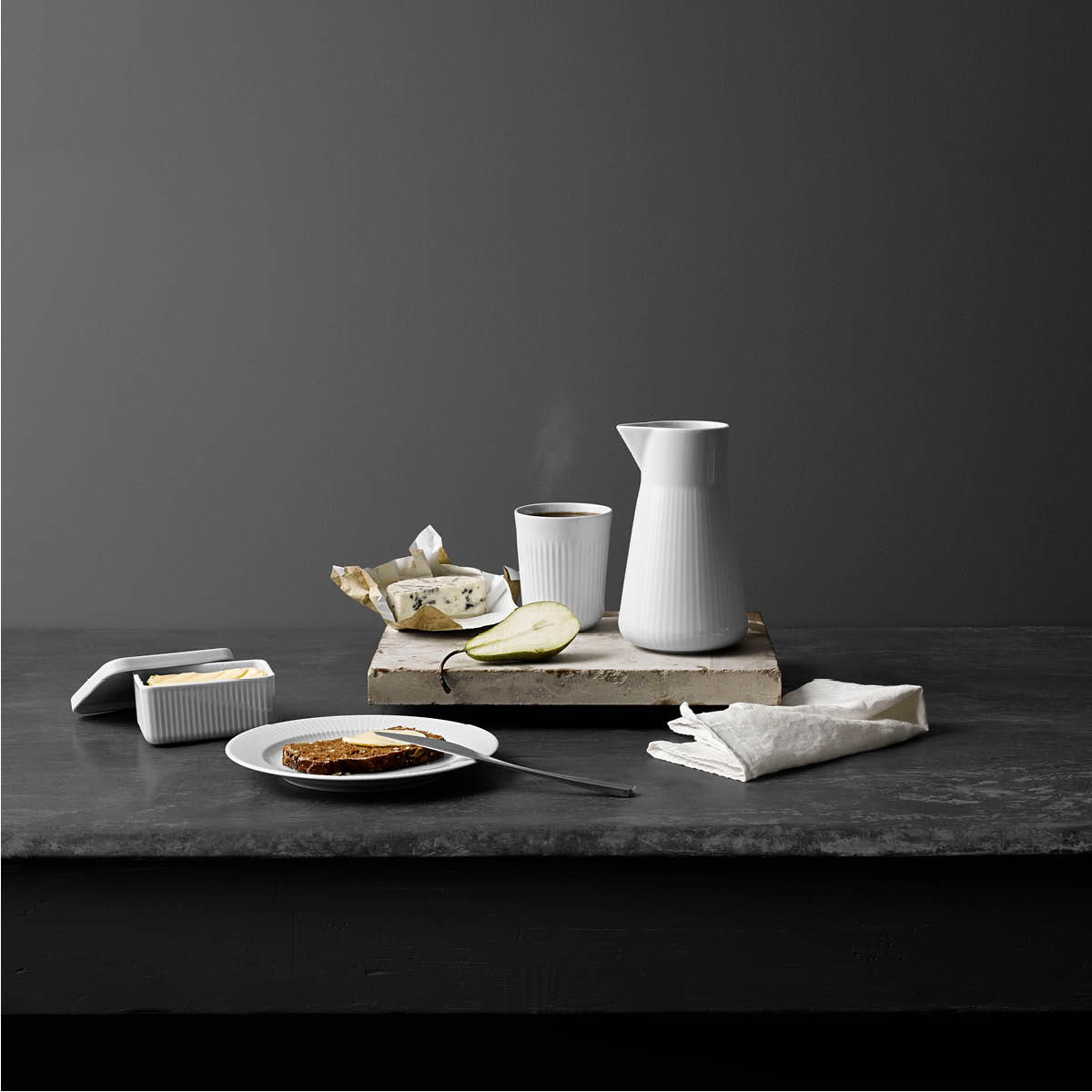 Eva Trio Legio Nova Tallrik flat 19 cm Vit