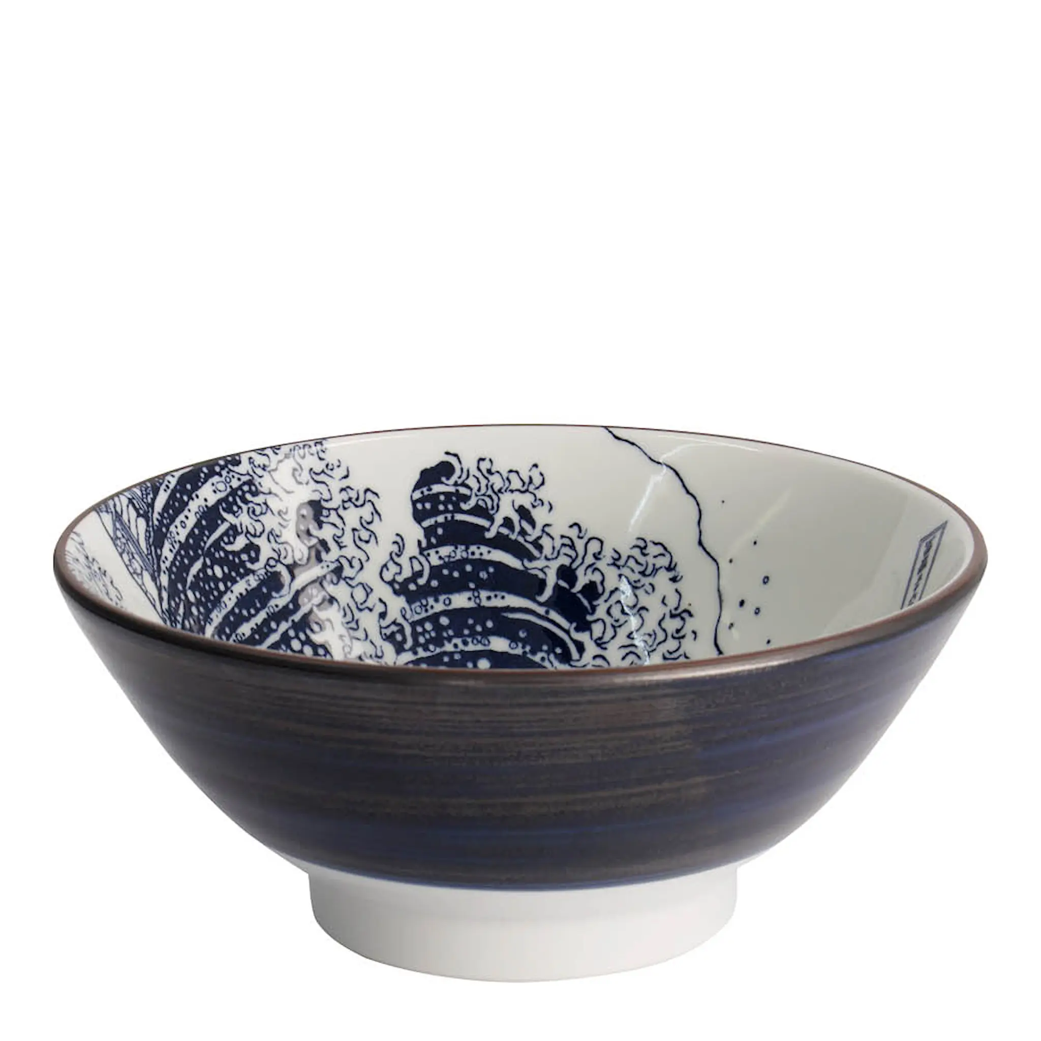 Tokyo Design Studio Hokusai Nami ramenskål 17 cm blå/vit